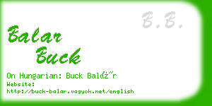 balar buck business card